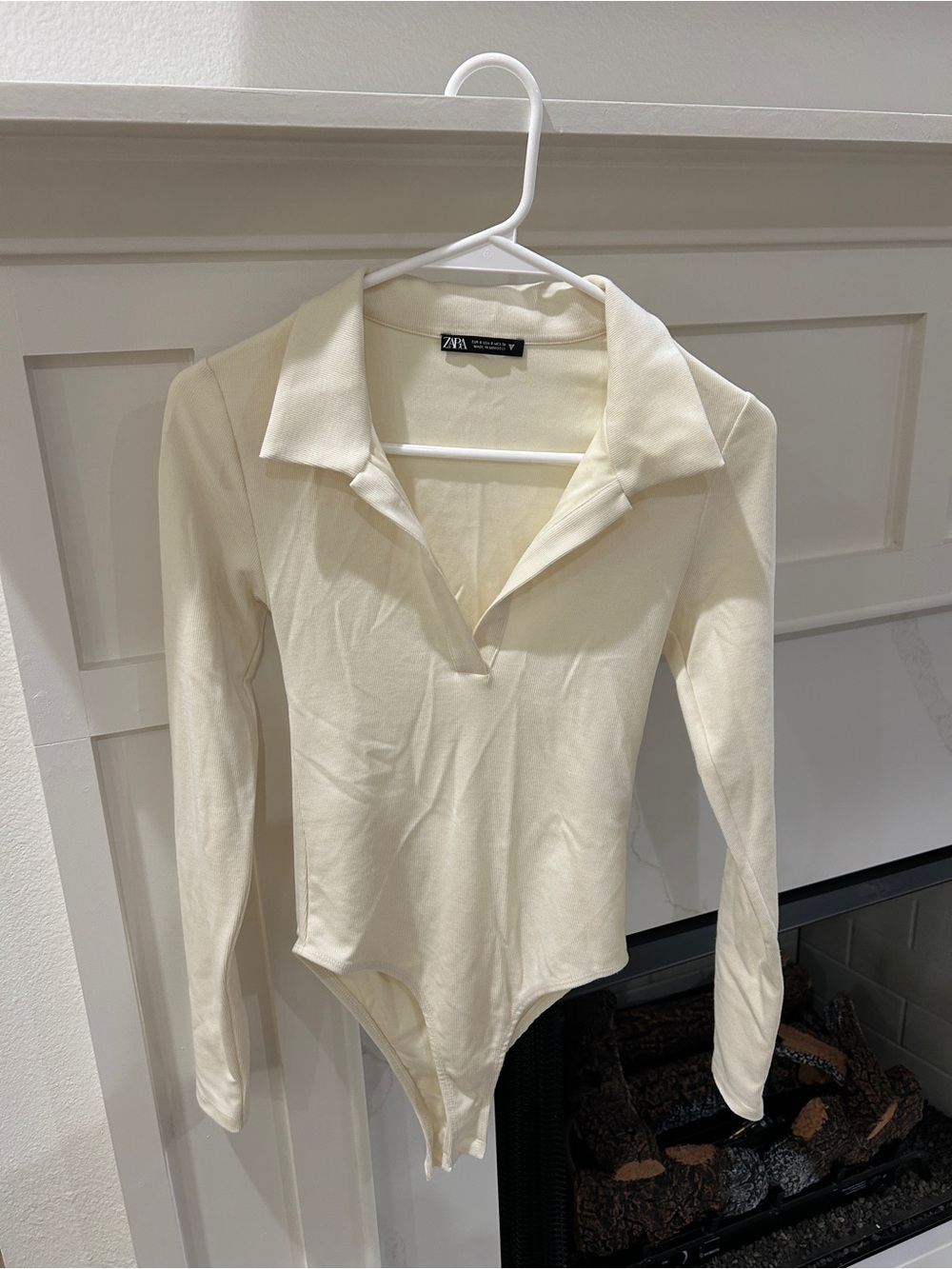 Cream zara bodysuit